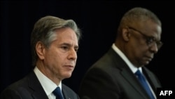 Američki državni sekretar Antony Blinken i sekretar za odbranu Lloyd Austin u State Departmentu 11. aprila 2023. 