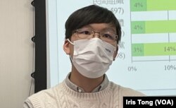 谢栋丞表示，民主派不能够进入立法会，建制派政党对财政预算案的意见，不能够代表整体香港民意 (美国之音/汤惠芸)