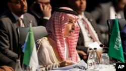 FILE - Saudi Arabia's Foreign Minister Faisal bin Farhan attends a meeting during the 2023 BRICS Summit in Johannesburg, South Africa, Aug. 24, 2023. Farhan is due in Pakistan for high-level meetings.