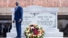 Kenyan President William Ruto pauses after laying a wreath at the tombs of Martin Luther King Jr., and Coretta Scott King, during a stop at the King Center in Atlanta, Georgia, May 20, 2024, as part of his state visit to the United States.