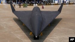 资料照 - 2021年9月28号在中国珠海的第13届中国国际航空航天展览会上，中国空军展出了WZ-8高空超音速无人机。