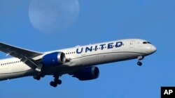 የአሜሪካው ዩናይትድ አየር መንገድ ንብረት የሆነ ቦይንግ 787 