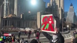 Manifestan Pwo-Palestinyen Bloke Pò ak Pon nan Nouyòk 