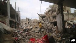 ራፋ፣ ጋዛ ባለፈው መስከረም የተፈጸመውን ድብደባ (ፎቶ ፋይል ኤፒ 09/10/23)