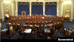 美国国会众议院筹款委员会审议《美台21世纪贸易倡议首批协定实施法）。(2023年6月13日，网络截屏）