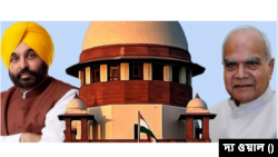 পাঞ্জাবের মুখ্যমন্ত্রী ভগবৎ সিং মান এবং পাঞ্জাবের রাজ্যপাল বানোয়ারিলাল পাটোয়ারী।