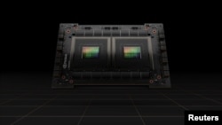 Nvidia's new Grace CPU Superchip unveiled at the chipmaker's AI developer conference is seen in this undated handout image obtained by Reuters. (Nvidia/Handout via REUTERS)