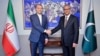 In this photo released by Pakistan's Ministry of Foreign Affairs, visiting Iranian Foreign Minister Hossein Amirabdollahian, left, shakes hands with his Pakistani counterpart, Jalil Abbas Jilani, in Islamabad, Jan. 29, 2024.