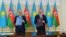 Kasım-Jomart Tokayev və İlham Əliyev.