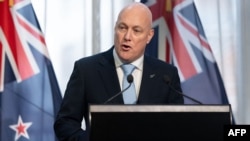 资料照片: 新西兰政府总理克里斯托弗·拉克森