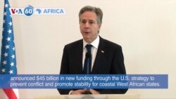 VOA60 Africa - U.S. Secretary of State Blinken meets Ivory Coast President Ouattara