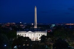 The White House and the Washington Monument are seen in Washington, Oct. 21, 2019, as House Democrats continue their impeachment investigation of President Donald Trump.
