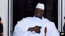 Le président sortant gambien Yahya Jammeh, 5 août 2014.