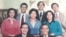 A Joseph Cheng family photo, year unknown. Pictured are, front row, from left: Wen Ding, mother, and Joseph Cheng, father. Middle row, from left, Julie Hirsch Deqin Cheng and Dequan Cheng. Back row, from left, Dekang Cheng, Dejian Cheng and Deyuan Cheng.