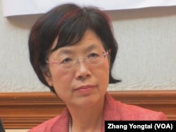 台湾执政党民进党立委尤美女 （美国之音张永泰拍摄）
