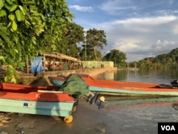 所罗门群岛中部省首府图拉吉岛的码头。（美国之音记者莉雅2022年8月9日拍摄）