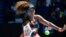 Japonez-Ayisyen Naomi Osaka pandan match li nan tounwa Open Ostralyen an nan vil Melbourne, Ostrali, Jedi 18 Fevriye, 2021. 