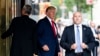 Former President Donald Trump departs Trump Tower, Aug. 10, 2022, in New York, on his way to the New York attorney general's office for a deposition in a civil investigation. 