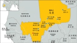 马里及主要城镇地理位置图