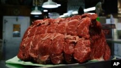 FILE- A beef chuck roast is displayed in Philadelphia, April 13, 2007. 