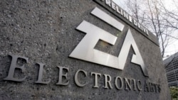 ស្លាកសញ្ញា​ក្រុមហ៊ុនហ្គេម EA ក្នុងរដ្ឋ​កាលីហ្វ័រញ៉ា សហរដ្ឋ​អាមេរិក។