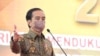 Presiden Joko Widodo saat Pembukaan Rapat Pimpinan TNI dan POLRI 2022, di Mabes TNI Cilangkap, Provinsi DKI Jakarta, 1 Maret 2022. (Twitter/@setkabgoid)