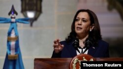 کامالا هریس،‌معاون رئیس جمهوری آمریکا در جریان سفر روز دوشنبه به گواتمالا