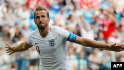Harry Kane lors de son 2e but contre le Panama, le 24 juin 2018.
