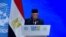 KH. Ma'ruf Amin mewakili Presiden Joko Widodo memberikan pernyataan nasional (national statement) pada Konferensi Tingkat Tinggi Conference of The Parties 27 (KTT COP27) di Sharm El-Sheikh, Mesir. (Twitter/@Kiyai_MarufAmin)