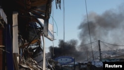 乌克兰东部城镇巴赫穆特在东正教圣诞节遭受俄罗斯轰炸（2023年1月7日）