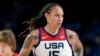 FILE - WNBA star Brittney Griner runs up court during a women's basketball gold medal game against Japan at the 2020 Summer Olympics in Saitama, Japan, Aug. 8, 2021. Russia has freed Griner in a dramatic high-level prisoner exchange.