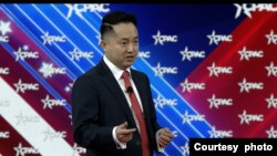 탈북민 출신인 이현승 글로벌피스파운데이션 연구원. 사진=CPAC 영상 캡쳐.