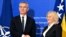 Йенс Столтенберг и Боряна Кришто. Сараево, 20 ноября 2023 г. 