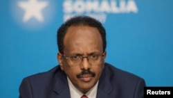 ፎቶ ፋይል፦ የሶማልያ ፕሬዚዳንት ሞሀመድ አብዱላሂ ፋርማጆ