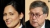From left, U.K. Home Secretary Priti Patel and U.S. Attorney General William Barr.