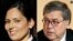From left, U.K. Home Secretary Priti Patel and U.S. Attorney General William Barr.