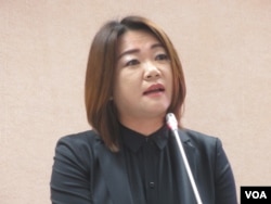 台湾在野党国民党立委马文君(美国之音张永泰拍摄)