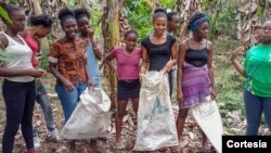 Raparigas a receber capacitação em São Tomé e Príncipe