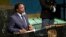 Joseph Kabila, président de la République démocratique du Congo (RDC) prononce son discours devant l’Assemblée générale des Nations unies, à New York, 23 septembre 2017.