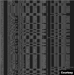 美国资安和无人机专家菲尼斯特雷所取得的大疆无人机活动日志截图（照片提供：菲尼斯特雷）