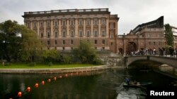 资料照：瑞典国会大厦外景 