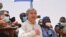 FILE - United Nations (UN) Secretary-General Antonio Guterres (C) delivers a speech at an internally displaced persons (IDP) camp in Ouallam, Niger, on May 3, 2022 during his visit to the country.