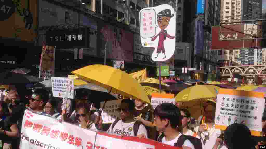 数以万计港人参与“后政改”七一大游行（美国之音海彦拍摄） 