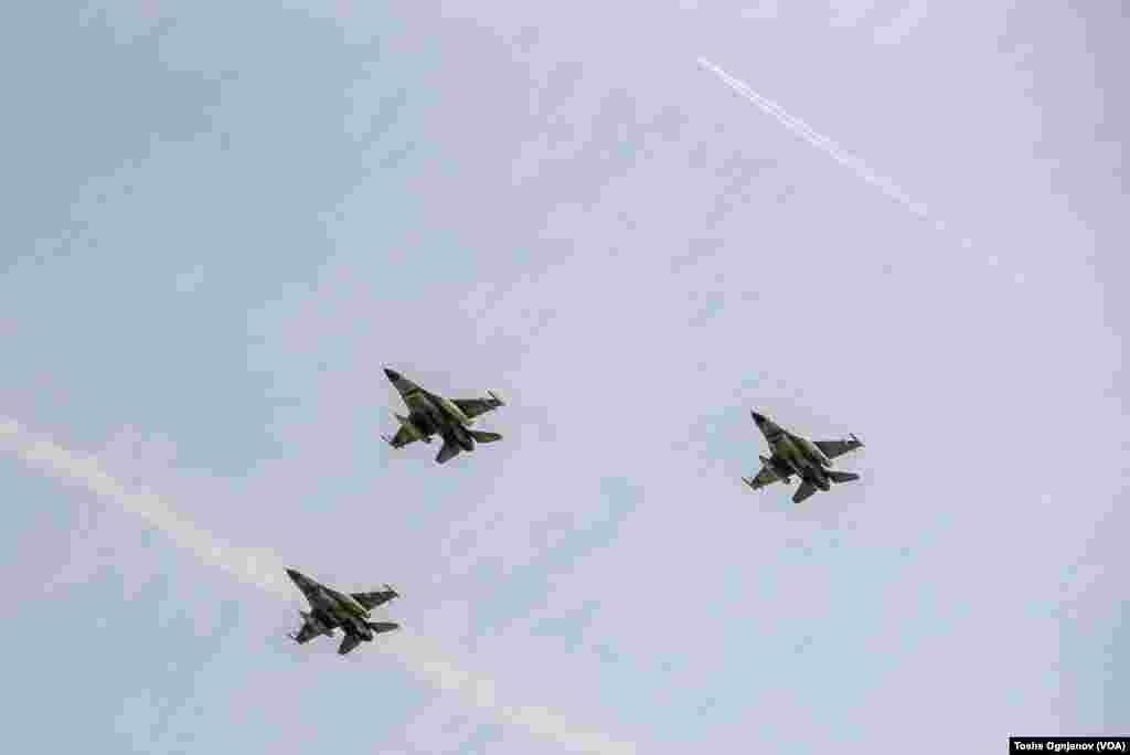 Exhibition of helicopters and jet planes at open day of the NATO drill &quot;Swift Response 22&quot;, near Skopje, North Macedonia