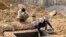 Construction laborers bear the brunt of extreme heat that has swept North India. (Anjana Pasricha/VOA)
