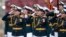 Военнослужащие российской армии на параде в День победы, 9 мая 2022 г.