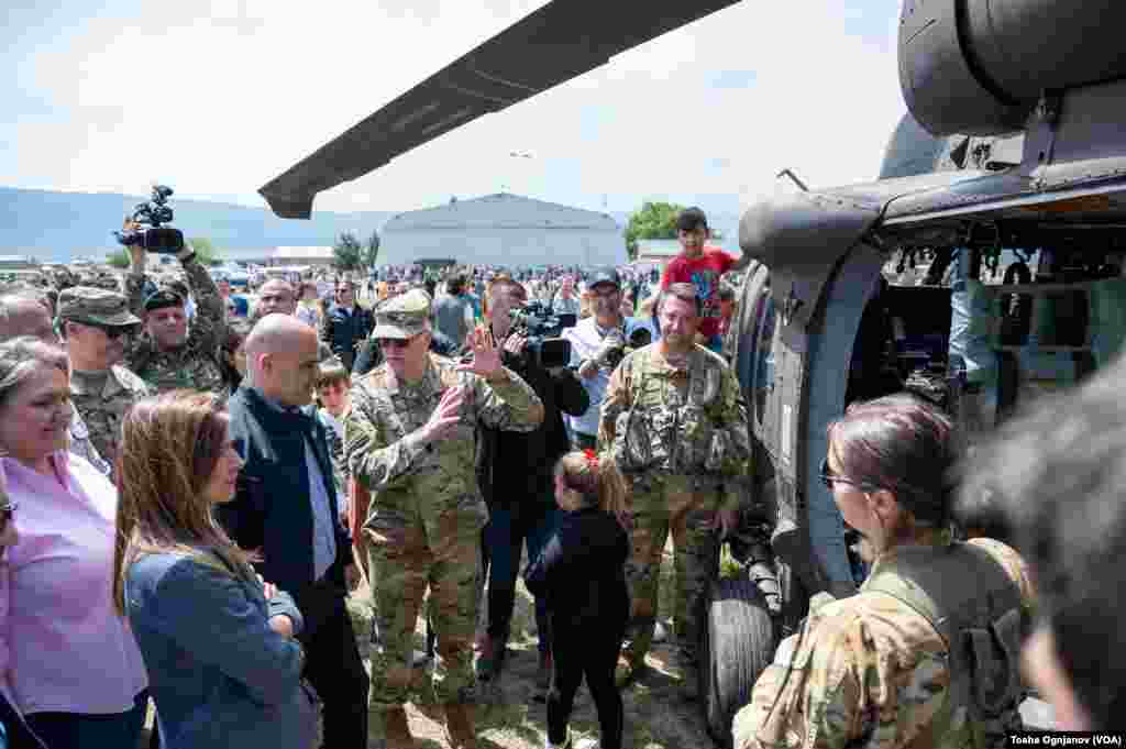Exhibition of helicopters and jet planes at open day of the NATO drill &quot;Swift Response 22&quot;, near Skopje, North Macedonia