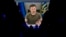 Ukrainian President Volodymyr Zelenskyy displayed on a screen as he addresses the audience from Kyiv on a screen during the World Economic Forum in Davos, Switzerland, May 23, 2022. 