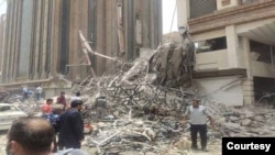 فرو ریختن برج دوقلوی متروپل در آبادان