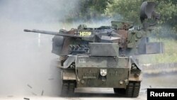 Зенітна система Gepard під час тренувань німецької армії у Мюнстері, Німеччина. Фото зроблене 20 червня 2007 року. Reuters/Крістін Харісіус 
